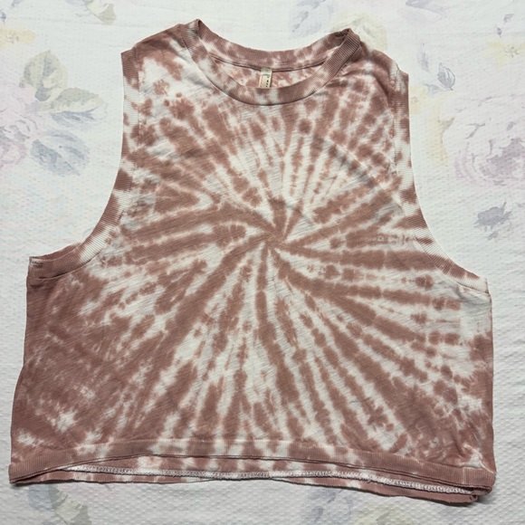 Free people women’s  Pink Tie-Dye Tee and Pink Jogger Set - Picture 2 of 14